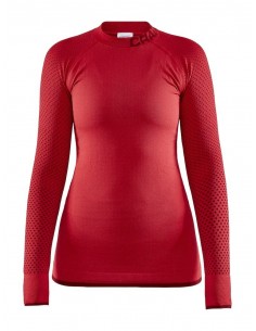Koszulka termoaktywna damska Craft Warm Intensity CN LS - Czerwona