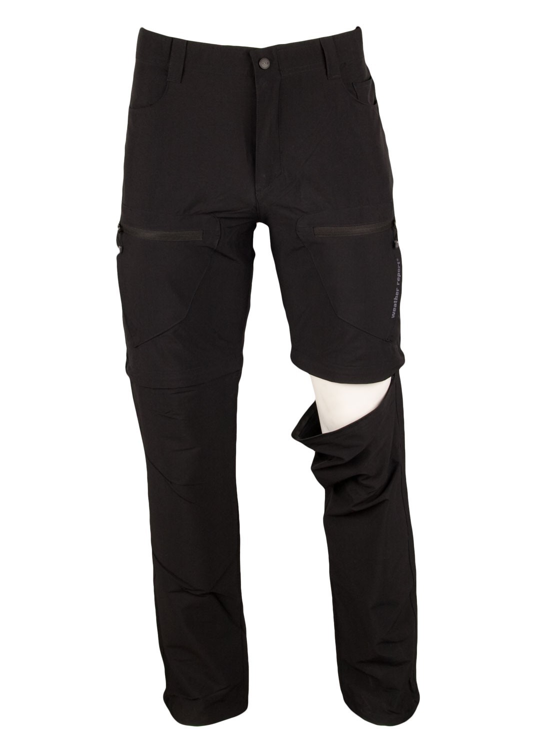 Spodnie z odpinanymi nogawkami Weather Report, czarne