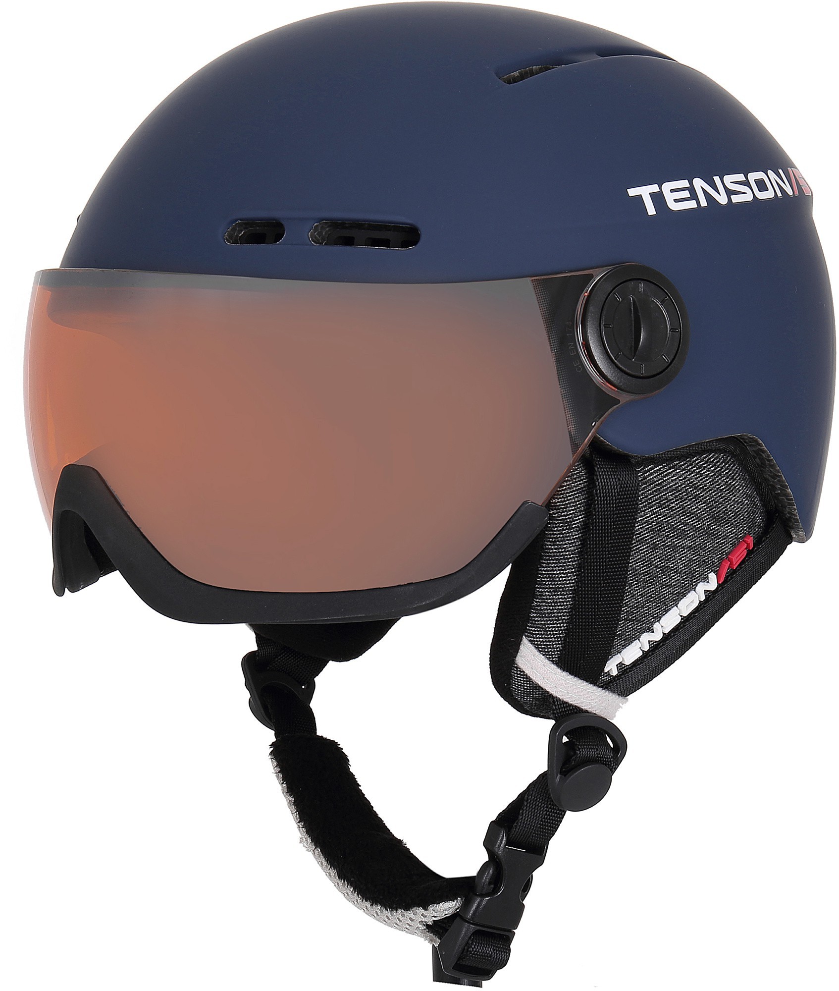 Kask narciarki Tenson NANO VISOR, granatowy L