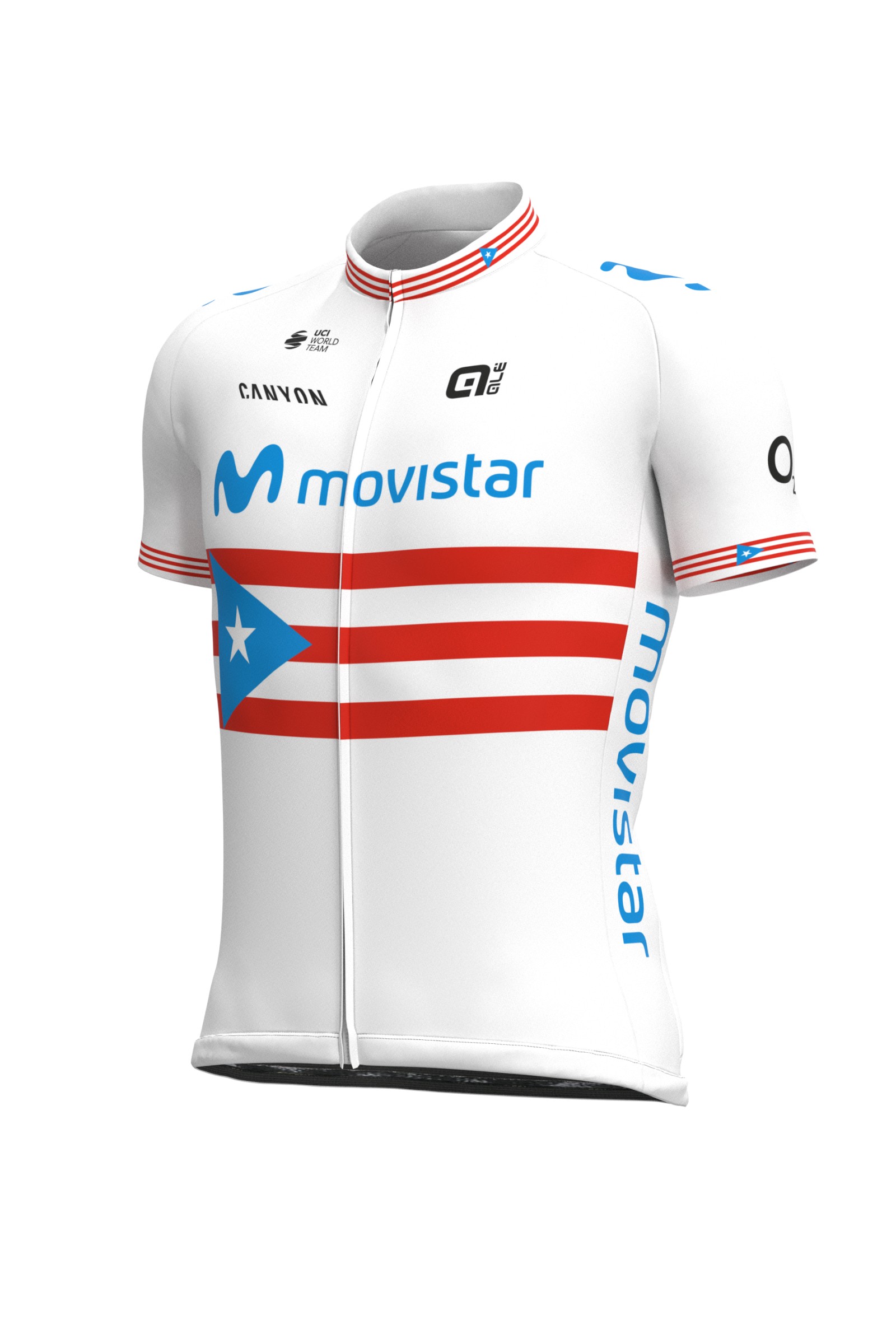Koszulka rowerowa męska Alé Cycling Pro Team Replica Movistar Puerto Rican Champion