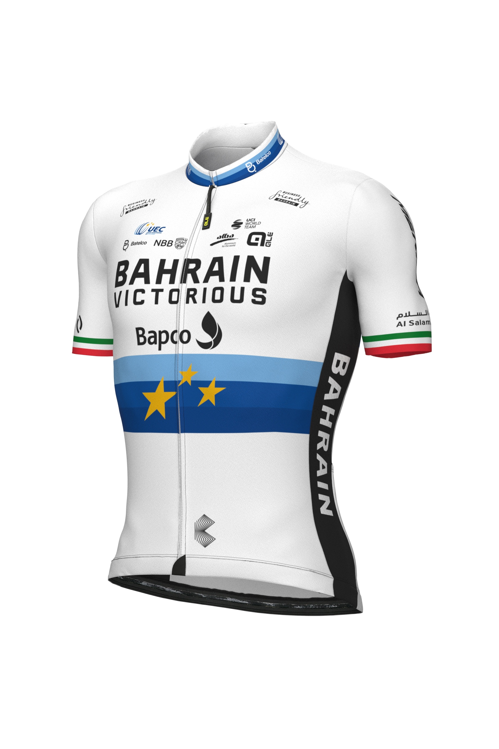 Koszulka rowerowa mêska Alé Cycling Prime Bahrain Victorious Campione Europeo