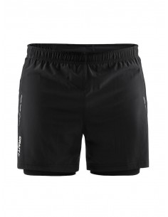 Spodenki męskie Craft Essential 2-in-1 Shorts, czarne