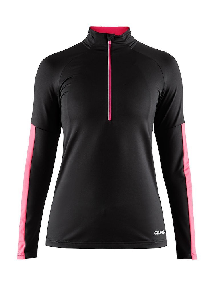 Bluza damska Craft Prep Halfzip, czarna