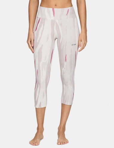 Legginsy termoaktywne 3/4 damskie Lé Bent Heavyweight Grid Fleece Merino