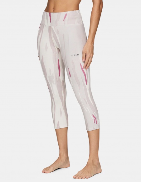 Legginsy termoaktywne 3/4 damskie Lé Bent Heavyweight Grid Fleece Merino