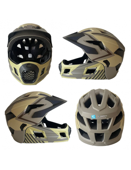 Kask Rowerowy Crazy Safety Fullface 2w1 MTB/BMX