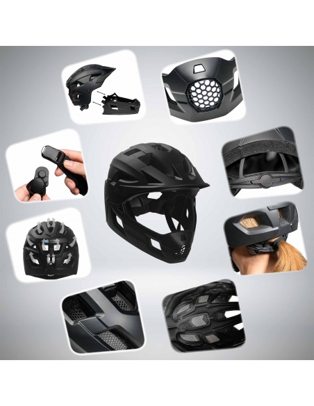 Kask Rowerowy Crazy Safety Fullface 2w1 MTB/BMX