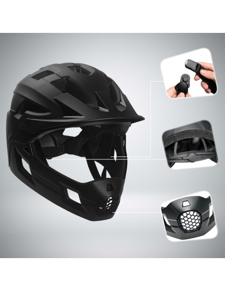 Kask Rowerowy Crazy Safety Fullface 2w1 MTB/BMX