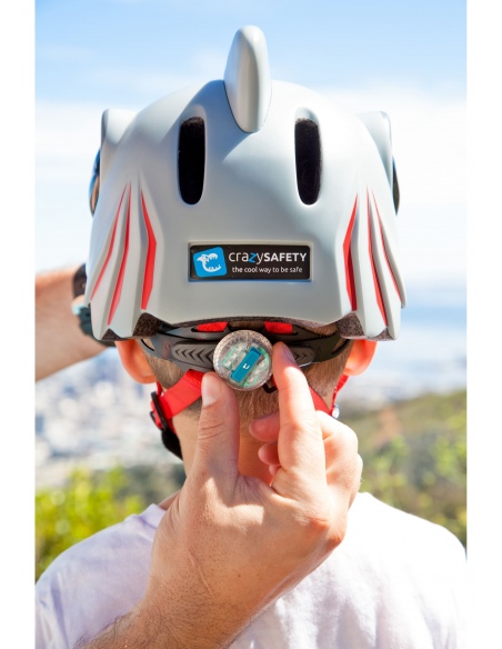 Kask rowerowy Crazy Safety 3D Shark LED