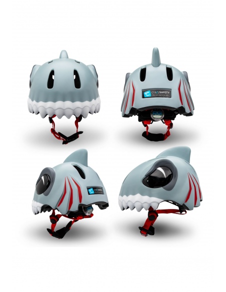 Kask rowerowy Crazy Safety 3D Shark LED