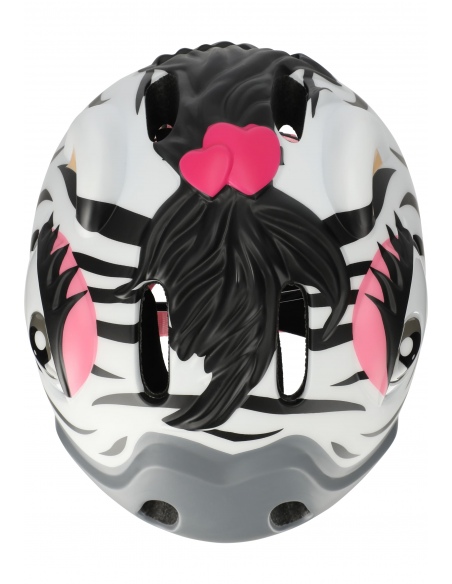 Kask rowerowy Crazy Safety Zebra LED
