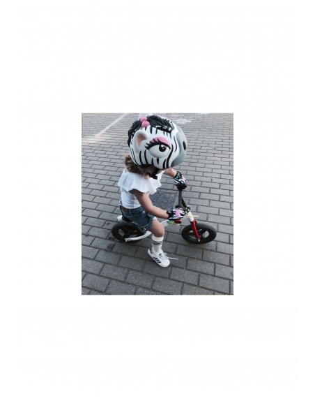 Kask rowerowy Crazy Safety Zebra LED