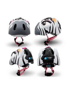 Kask rowerowy Crazy Safety Zebra LED 2