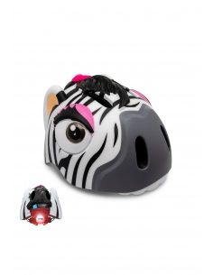 Kask rowerowy Crazy Safety Zebra LED