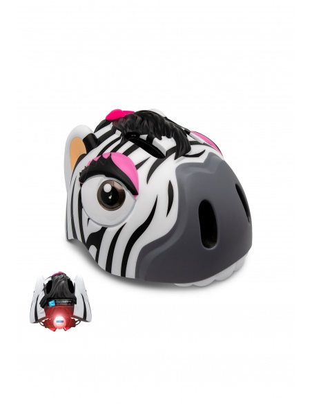 Kask rowerowy Crazy Safety Zebra LED