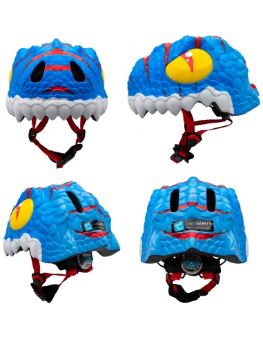 Kask rowerowy Crazy Safety Dino LED