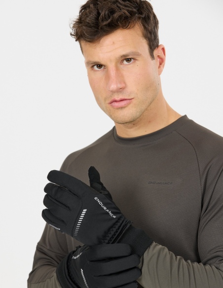Rękawiczki zimowe Endurance Slaten Thermal z ociepliną PrimaLoft, czarny, na modelu, tył