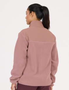 Bluza polarowa damska Whistler Felis, róż, na modelu, przód 2