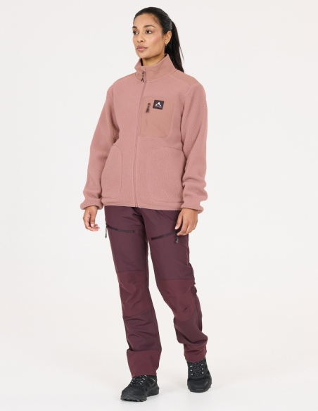 Bluza polarowa damska Whistler Felis, róż, na modelu, przód