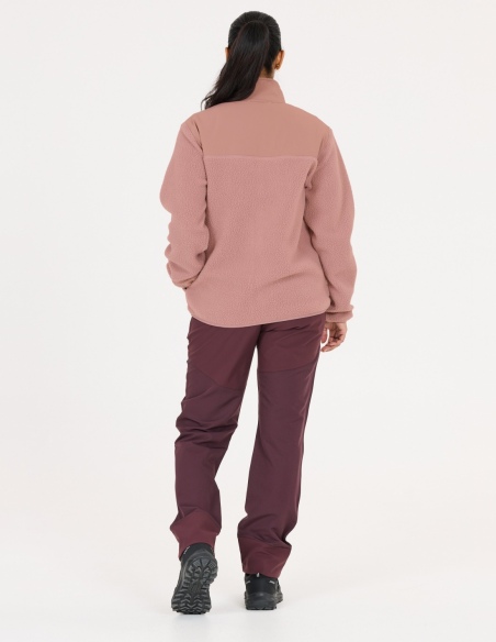 Bluza polarowa damska Whistler Felis, róż, na modelu, tył