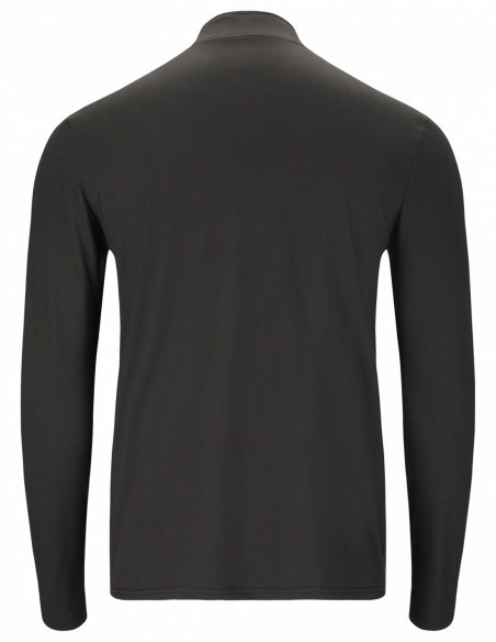 Bluza biegowa męska Endurance Armin Midlayer z zamkiem do połowy, czarny, tył