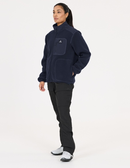 Bluza polarowa damska Whistler Felis, niebieski, na modelu, przód