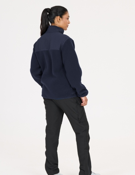 Bluza polarowa damska Whistler Felis, niebieski, na modelu, tył