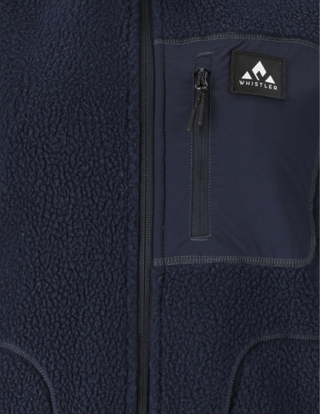 Bluza polarowa damska Whistler Felis, niebieski, detal