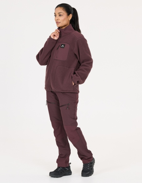 Bluza polarowa damska Whistler Felis, czerwony, na modelu, przód