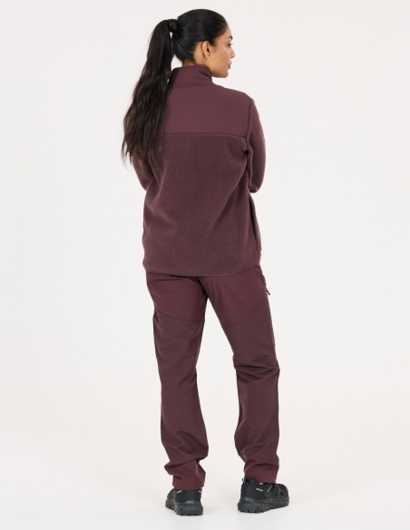 Bluza polarowa damska Whistler Felis, czerwony, na modelu, tył