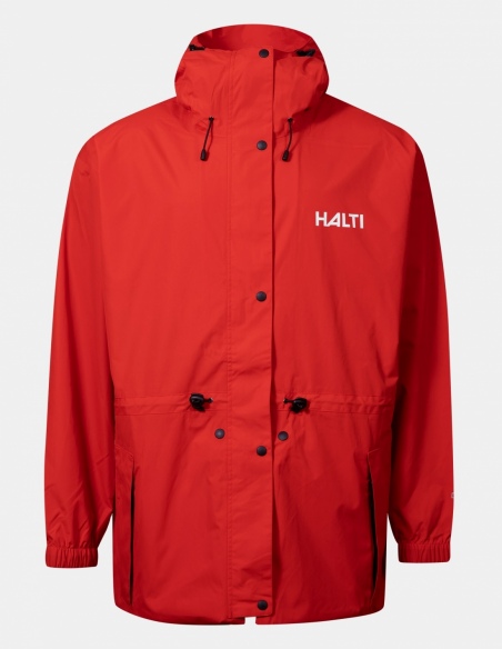 Płaszcz trenerski przeciwdeszczowy unisex Halti Coach, czerwony, detal