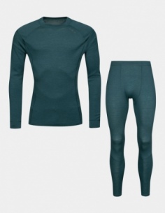 Komplet termoaktywny męski Halti Hossa II Merino, zielony, przód 2