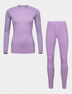 Komplet termoaktywny damski Halti Hossa II Merino, fioletowy, przód 2