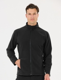 Bluza polarowa męska Whistler Romark z pełnym zamkiem YKK, czarny, przód