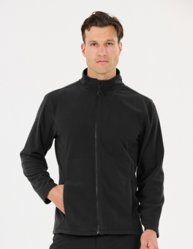 Bluza polarowa męska Whistler Romark z pełnym zamkiem YKK, czarny, przód