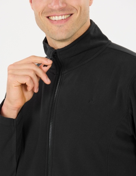 Bluza polarowa męska Whistler Romark z pełnym zamkiem YKK, czarny, detal