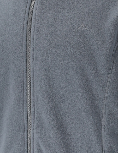 Bluza polarowa męska Whistler Romark z pełnym zamkiem YKK, szary, detal