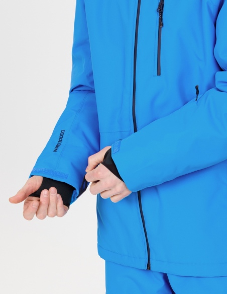 Kurtka narciarska męska Whistler Drizzle W-PRO 10000, błękitny, na modelu, detal