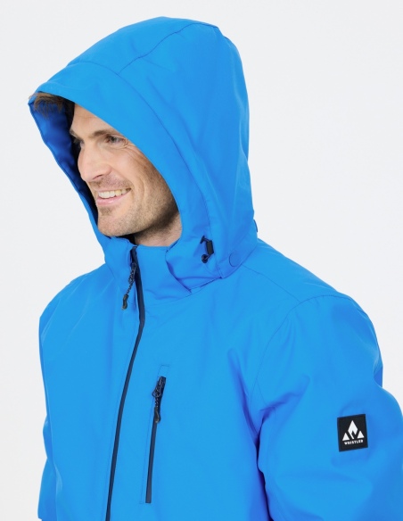 Kurtka narciarska męska Whistler Drizzle W-PRO 10000, błękitny, na modelu, detal