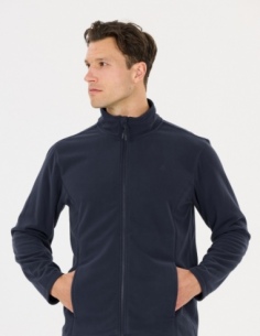 Bluza polarowa męska Whistler Romark z pełnym zamkiem YKK, niebieski, przód