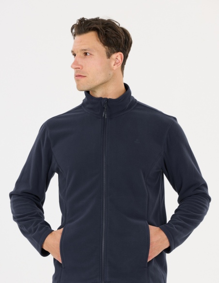 Bluza polarowa męska Whistler Romark z pełnym zamkiem YKK, niebieski, przód