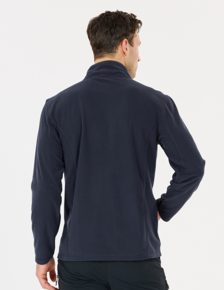 Bluza polarowa męska Whistler Romark z pełnym zamkiem YKK, niebieski, tył