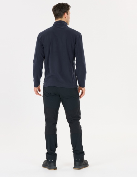 Bluza polarowa męska Whistler Romark z pełnym zamkiem YKK, niebieski, tył