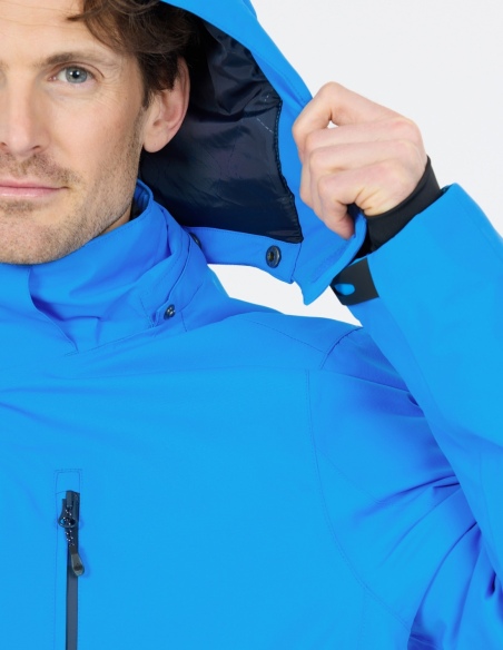 Kurtka narciarska męska Whistler Drizzle W-PRO 10000, błękitny, na modelu, detal