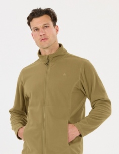 Bluza polarowa męska Whistler Romark z pełnym zamkiem YKK, zielony, przód
