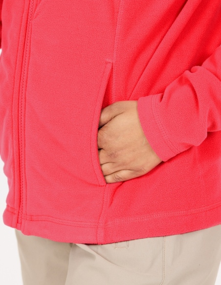 Bluza polarowa damska Whistler Romark z poliestru z recyklingu, czerwony, detal
