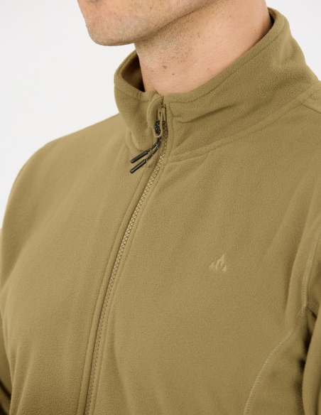 Bluza polarowa męska Whistler Romark z pełnym zamkiem YKK, zielony, detal