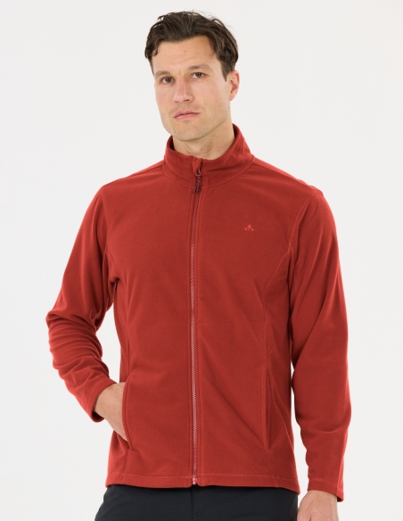 Bluza polarowa męska Whistler Romark z pełnym zamkiem YKK, brązowy, przód