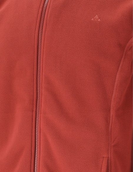 Bluza polarowa męska Whistler Romark z pełnym zamkiem YKK, brązowy, detal