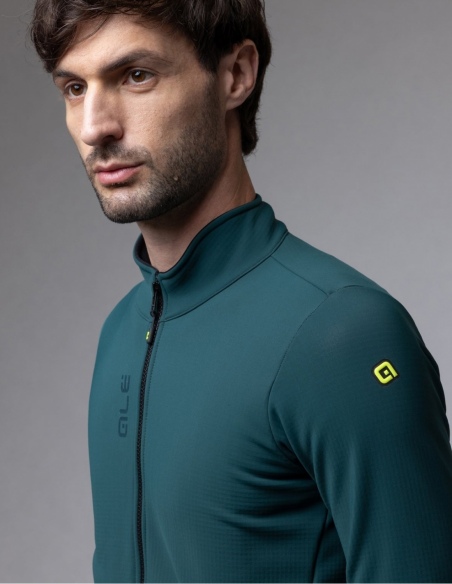Kurtka rowerowa męska Alé Cycling Pragma Fondo 3.0, zielony, na modelu, przód